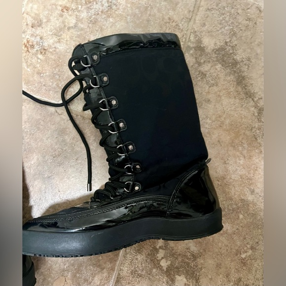 Authentic COACH PEGGEY SIGNATURE BLACK BOOT 7B New Without Box Never Worn - Picture 7 of 12